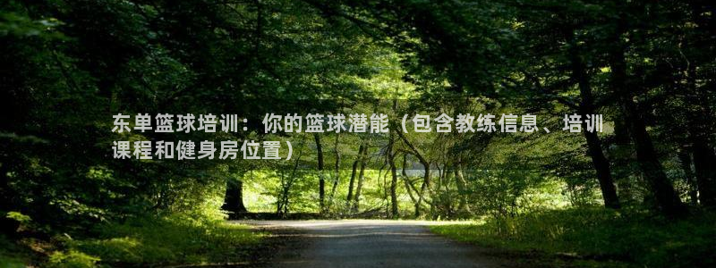 极悦平台app二维码怎么弄出来：东单篮球培训：你的篮