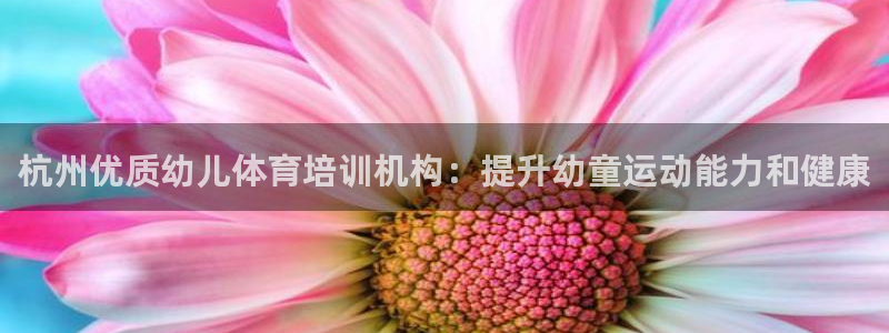 极悦平台官方网站：杭州优质幼儿体育培训机构：提升幼童