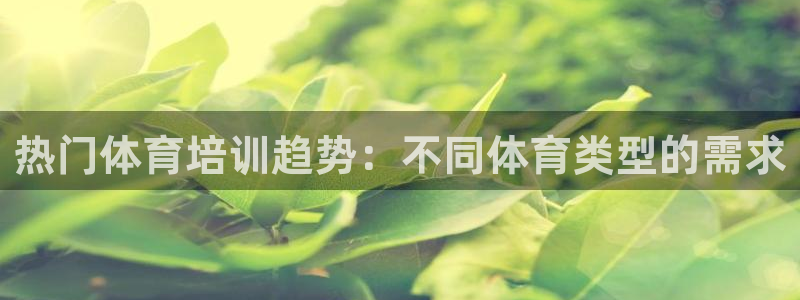 极悦平台：热门体育培训趋势：不同体育类型的需求