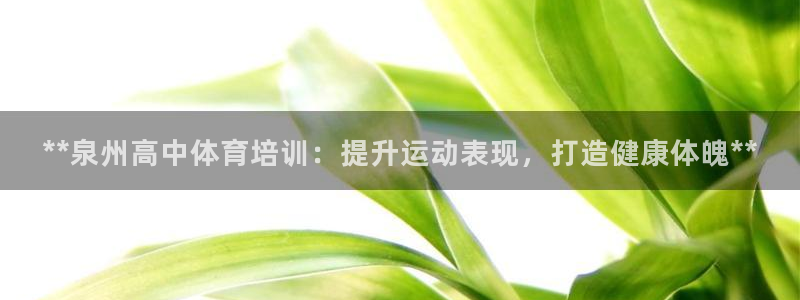 极悦娱乐股东：**泉州高中体育培训：提升运动表现，打
