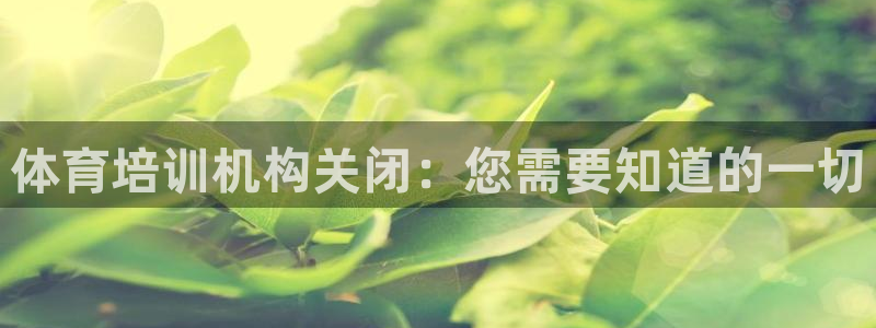 极悦平台注册流程详解图：体育培训机构关闭：您需要知道